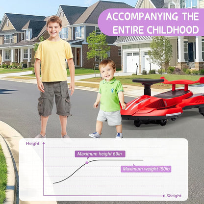 12V Electric Wiggle Ride-On Car for Kids