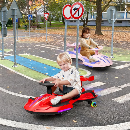 12V Electric Wiggle Ride-On Car for Kids